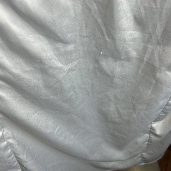 Zara slip dress gathered waist light silver size small - Picture 10 of 11